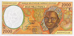 Central African States 2.000 Francs, P-103Cg (2000) - UNC - Congo Issue - Central African States
