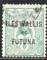 WALLIS AND FUTUNA ISLANDS 1920 1928 1922 KAGU BIRD NEW CALEDONIA OVERPRINTED 10c USED USATO OBLITERE' - Usados