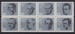 GERMANY, 1964, MNH Stamp(s), Heroes Block 3, Michel Nr(s). 431-438, Scannr. 13257 - Ungebraucht