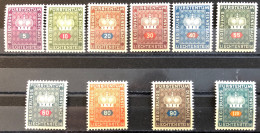 1968. MiNr. 35x-44x. Furstenkrone. Xx - Servizio