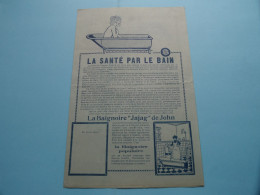 JAJAG ( La Santé Par Le Bain ) J. A. JOHN A.-G. Erfurt ( Depliant / Folder ) Imp. Mertens ( Zie/Voir Scan ) ! - Publicidad