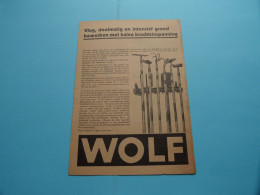 E. NAGELS Zaden Planten En Gereedschappen " WOLF " Wilryck ANTWERPEN ( Depliant / Folder N° 1122 ) >( Zie/Voir Scan ) ! - Reclame