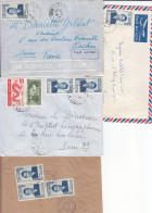 VIET NAM 1953 Lot De 4 Enveloppes Ave Timbres Bao Dai - Vietnam