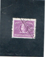 ITALIE   1949-52  Expres  Y.T. N° 37  Oblitéré - Poste Exprèsse/pneumatique
