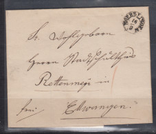 Bayern 1840 Fingerhut-o " NOERDLINGEN 16/9 " Auf Faltbrief Nach Ellwangen - [1] Prephilately
