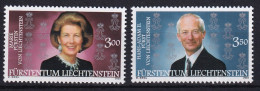 MiNr. 1292 - 1293 Liechtenstein2002, 3. Juni. Freimarken: Fürstenpaar Hans-Adam II. Und Marie - Postfrisch/**/MNH - Ongebruikt