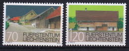 MiNr. 1294 - 1295 Liechtenstein 2002, 3. Juni. Alte Bauten Und Ortsbildschutz (III) - Postfrisch/**/MNH - Ungebraucht