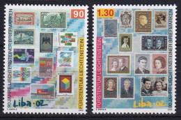 MiNr. 1297 - 1298 Liechtenstein2002, 8. Aug. Liechtensteinische Briefmarkenausstellung LIBA ’02 - Postfrisch/**/MNH - Neufs