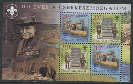 Hungary:Unused Block EUROPA Cept 2007, Scouts, MNH - 2007