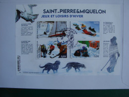 SPM/SAINT PIERRE ET MIQUELON FDC/1ER JOUR "BLOC JEUX D'HIVER" 2023 - FDC