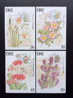 IRELAND 1990 FLOWERS MI 729/32 MAXIMUM CARDS IERLAND BLOEMEN - Tarjetas – Máxima