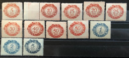 1920. MiNr. 1-12. Ziffern. X - Taxe