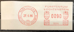 27.06.1986, Schaan 90Rp - Franking Machines (EMA)