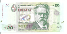 URUGUAY 20 PESOS 2015 UNC P 93 A - Uruguay