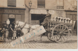 CONDE Sur ITON (à Confirmer) - Un Attelage De La Laiterie Du Domaine De Condé En Tournée Dans Les Environs (Carte Photo) - Sonstige & Ohne Zuordnung