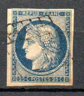 Col33 France 1849  N° 4b Sur Jaune Oblitéré : 75,00€ - 1849-1850 Ceres