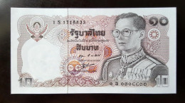 Thailand Banknote 10 Baht Series 12 P#87 SIGN#55 1S Replacement - Thailand