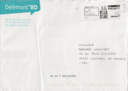 Lettre Avec Oblitération Mécanique Priority De Délémont Du 19/05/2023 - Briefe U. Dokumente