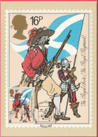 Carte Maximum (FDC) - Royaume-Uni (Écosse-Édimbourg) (6-7-1983) - Armée Britannique (Régiment Écossais) (Recto-Verso) - Cartes-Maximum (CM)
