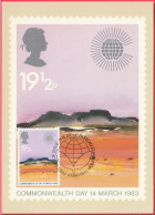 Carte Maximum (FDC) - Royaume-Uni (Écosse-Édimbourg) (9-3-1983) - Jour Du Commonwealth (1) (Recto-Verso) - Maximumkarten (MC)