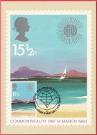 Carte Maximum (FDC) - Royaume-Uni (Écosse-Édimbourg) (9-3-1983) - Jour Du Commonwealth (4) (Recto-Verso) - Maximumkarten (MC)