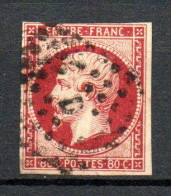 Col33 France 1853 N° 17Al Foncé Oblitéré D : 250,00€ - 1853-1860 Napoléon III