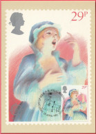 Carte Maximum (FDC) - Royaume-Uni (Écosse-Édimbourg) (28-4-1982) - Théâtre Britannique (Opéra) (Recto-Verso) - Maximumkarten (MC)