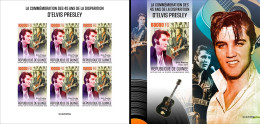 Guinea 2022, Music, Elvis, 6val In BF+BF IMPERFORATED - Elvis Presley