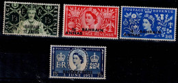 BAHRAIN 1953 QUEEN ELIZABETH II MI No 88-92 MNH VF!! - Bahreïn (...-1965)