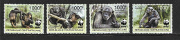CENTRAFRICAINE 2012 WWF-SINGES  YVERT N°2392/95 NEUF MNH** - Monkeys