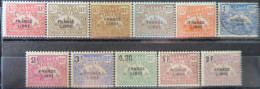 LP3991/104 - 1942 - COLONIES FRANÇAISES - MADAGASCAR - TIMBRES TAXE - SERIE COMPLETE - N°20 à 30 NEUFS**(10t)/obli(1t) - Timbres-taxe