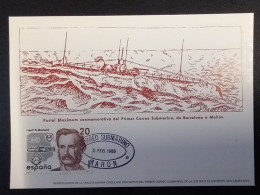 ESPAÑA AÑO 1987 The 100th Anniversary Of The Death Of Narciso Monturinol, 1819-1885 - U-Boote