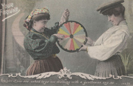 Your Wheel Of Fortune Antique Romany Telling Future Beware Postcard - Santé