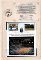 Russia 2003. Tennis. Davis Cup 2002(Flags).Sheetlet Of 2v+S/S: 4,8,+50 + Certificate. Booklet.  Michel # 1061-63  ZdBg. - Nuovi