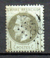 Col33 France 1870 N° 25 Oblitéré GC : 25,00€ - 1863-1870 Napoléon III Con Laureles