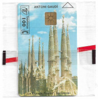 Spain - Telefónica - Antoni Gaudi, Sagrada Familia - P-224 - 11.1996, 100PTA, 4.100ex, NSB - Emissions Privées