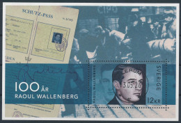 Mi Block 41 / Diplomat Raoul Wallenberg 100th Birthday, Holocaust - 20 May 2013 Lerum - Blocks & Sheetlets