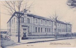 CHEF-BOUTONNE (79) - Ecole Publique De Filles Et Pensionnat - 1924 - Sillon - Chef Boutonne