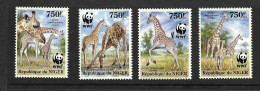 NIGER 2013 WWF-GIRAFE  YVERT N°1776/79 NEUF MNH** - Giraffes