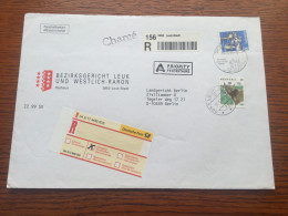 AAK15 Schweiz 1999 R-Brief Von Leuk Stadt Nach Berlin - Brieven En Documenten