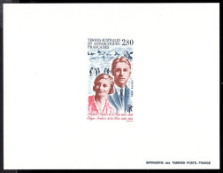 F.S.A.T.(1995) Edgar & Andrée De La Rue. Penguins. Deluxe Sheet. Scott No 205, Yvert No 198. - Imperforates, Proofs & Errors