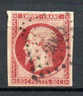 Col33 France 1854 N° 17A  Oblitéré PC  : 75,00€ - 1853-1860 Napoleone III