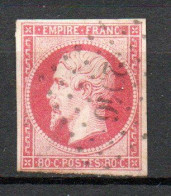 Col33 France 1854 N° 17Aa  Oblitéré PC 2?46 : 75,00€ - 1853-1860 Napoléon III