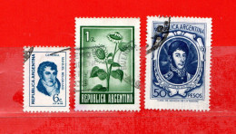 (Us.7) Argentina ° 1970  -  Yv. 866-865a-869.  Oblitérer. - Used Stamps