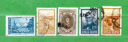 (Us.7) Argentina ° 1972  -  Yv. 912-913-915-921-922.  Oblitérer. - Used Stamps