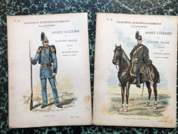 2 Cahiers D'enseignement Illustrés Par Dally - Uniformes De L'armée Suedoise Bagge - Andere & Zonder Classificatie