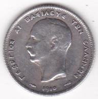 Grèce,  1 Drachme 1910 A. George I, En Argent. KM# 60 - Grèce