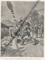Document (1915), Les "alpini" Renversent Le Poteau Frontière, Sur Une Route Du Trentin (Italie), Guerre 14-18 - Collections