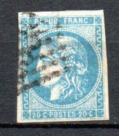 Col33 France 1870 N° 46A  Oblitéré : 200,00€ - 1870 Bordeaux Printing