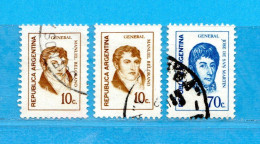 (Us.7) Argentina ° 1973  -  Yv. 948-948a-949.  Oblitérer. - Used Stamps